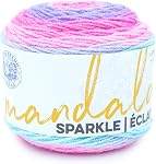 Lion Brand Yarn Mandala Sparkle yarn, Draco, 1 Count (Pack of 1)