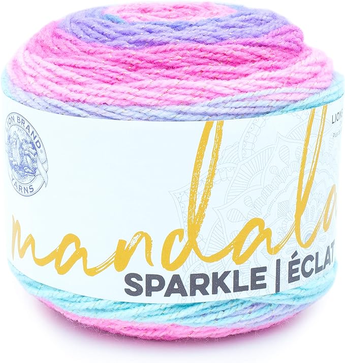 Lion Brand Yarn Mandala Sparkle yarn, Draco, 1 Count (Pack of 1)