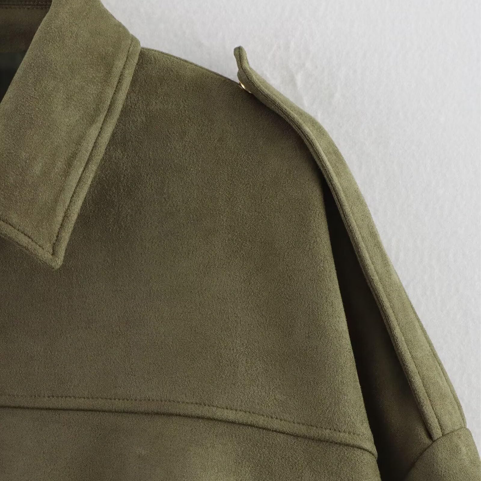 Generisch Veste en jean pour femme, élégante, surdimensionnée, printemps, manches longues, décontracté, streetwear, sans coutures, haut confortable pour la vie quotidienne, le bureau, les vacances