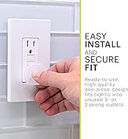 Vista 3 de Power Gear - Tapas para enchufes a prueba de bebés y niños, cubiertas de enchufes para tomas de corriente, fácil instalación, cubiertas de enchufes