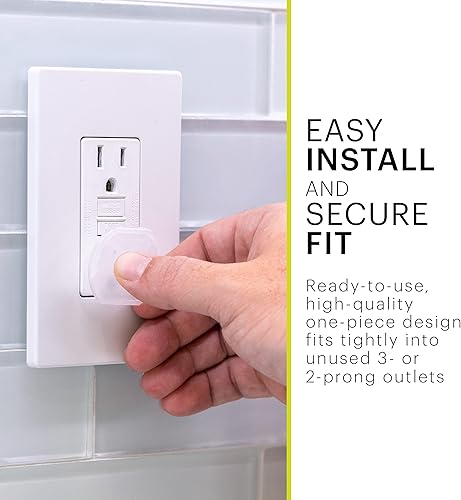 Miniatura 3 de Power Gear - Tapas de salida a prueba de bebés y niños, cubiertas de enchufes a prueba de niños para tomas de corriente eléctricas, fácil