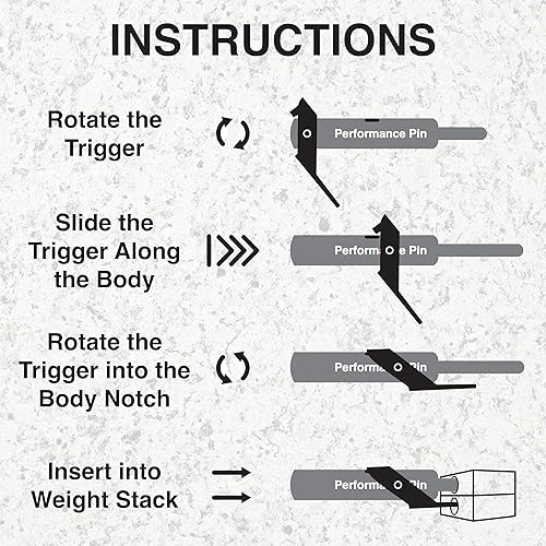 Miniatura 7 de PERFORMANCE PIN Los pines originales para gimnasio  Una repetición más con pasadores de pila de peso  Transición instantánea a pesos más bajos para