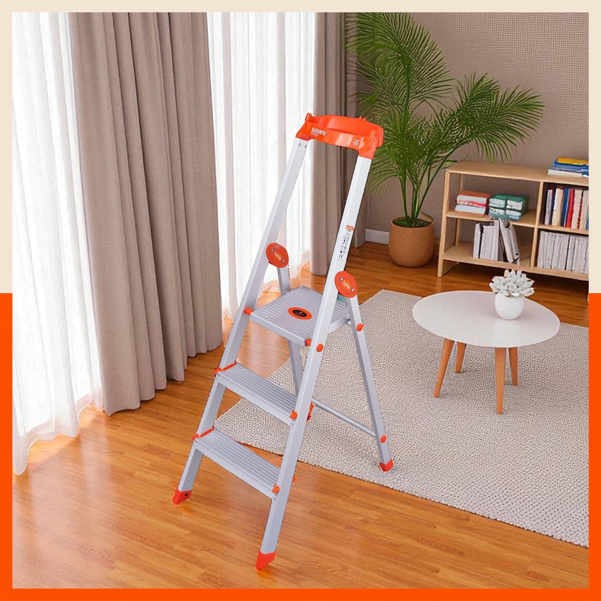 Bathla X-Tend Apex 12.8Ft Heavy Duty Aluminium Extension Ladder | 150 kg Capacity | Anti-Slip | Multipurpose A-Frame Folding Ladder | Extendable to 3.9 m| for Home, Stairs, Indoor, Outdoor & Roof Use — Amazon image 12