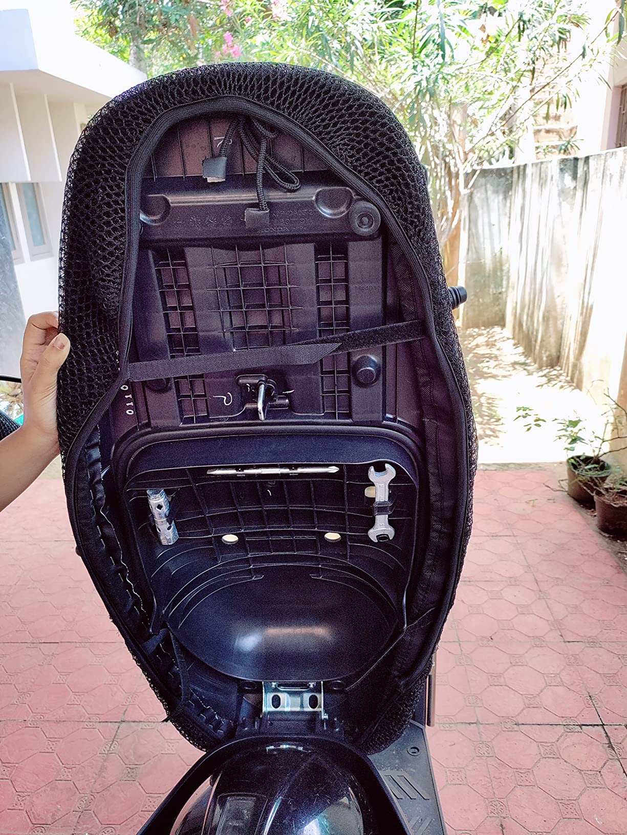 Guance No Heat Net Motorcycle/Bike/Scooty Seat Cover for Honda Activa