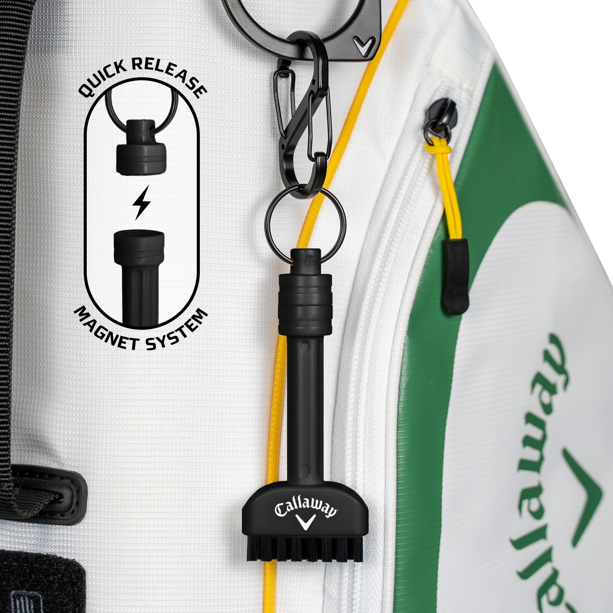 Callaway Mini-Mag Club Brush, Spazzola per Mazze da Unisex, Nero