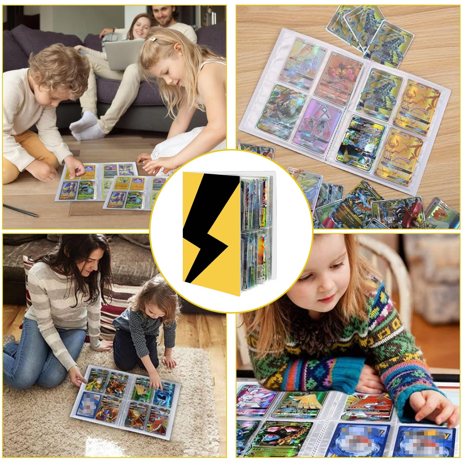 Album per Carte, Libro Porta Carte, Raccoglitore Carte, Album cartella da Collezione, 30 Pagine, Capacità 240 Cartes