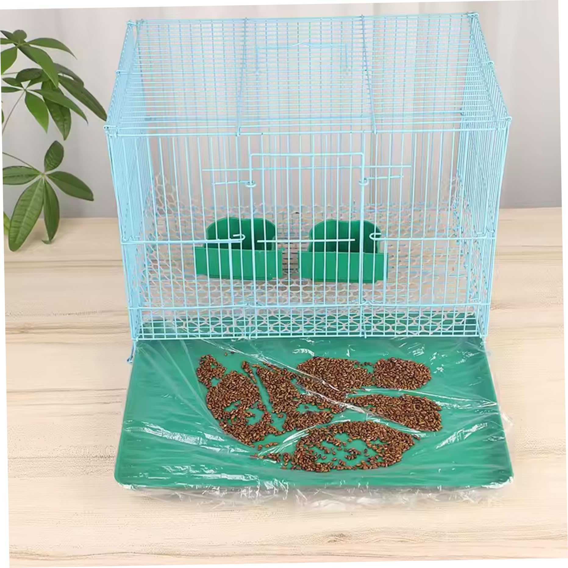 Lot de 100 doublures de cage jetables en plastique transparent pour lapins, cochons d'Inde, film toilette anti-fuite pour lapins, furets, chinchillas, oiseaux, petits animaux, lapin