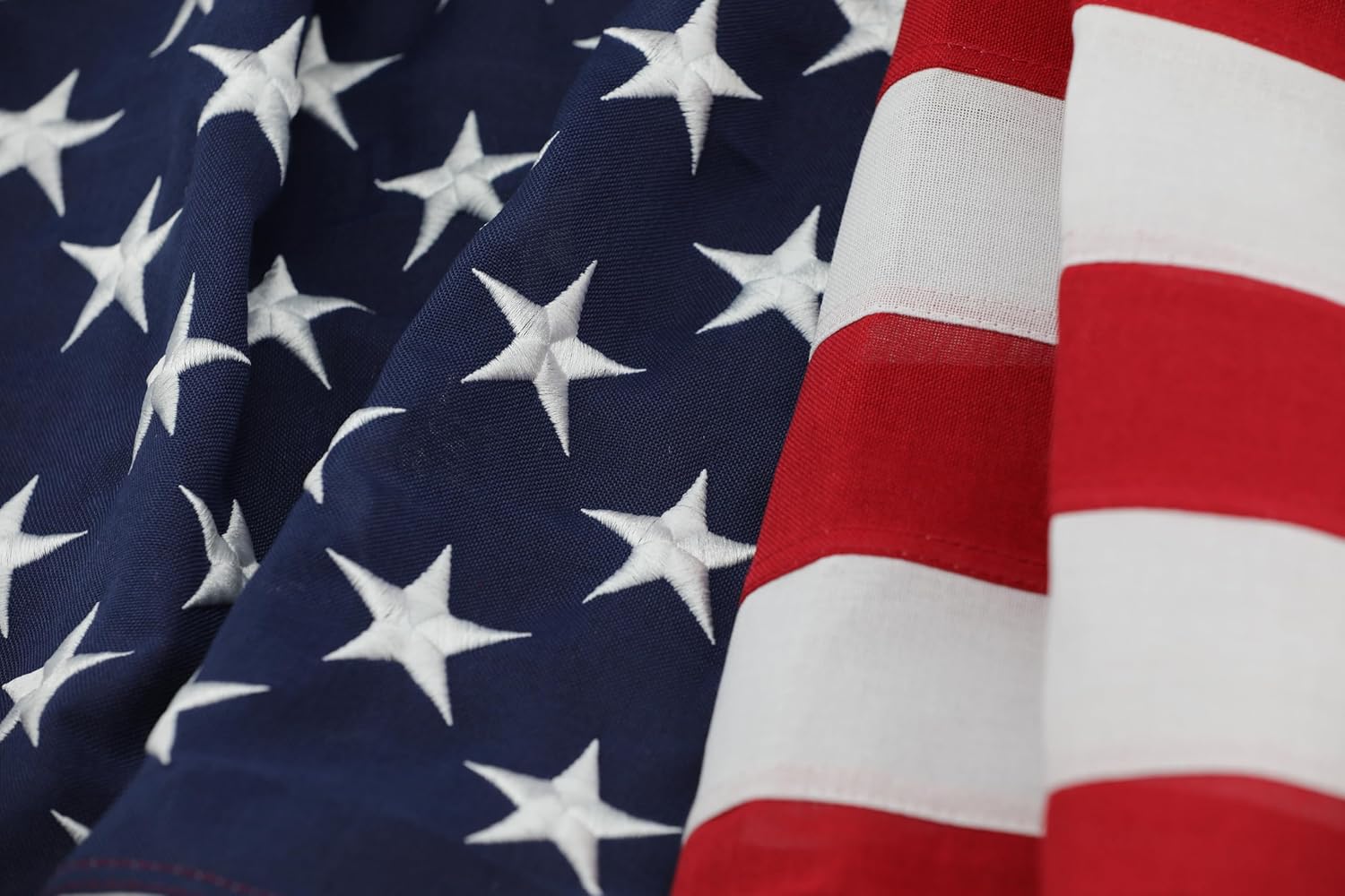 Spun Polyester American Flags for Outside 3x5 Ft; American Flags 3x5 Outdoor Heavy Duty. Durable US flags with Premium Embroidered Stars, Sewn Stripes, Brass Grommets, and Vibrant Colors. - Image 5