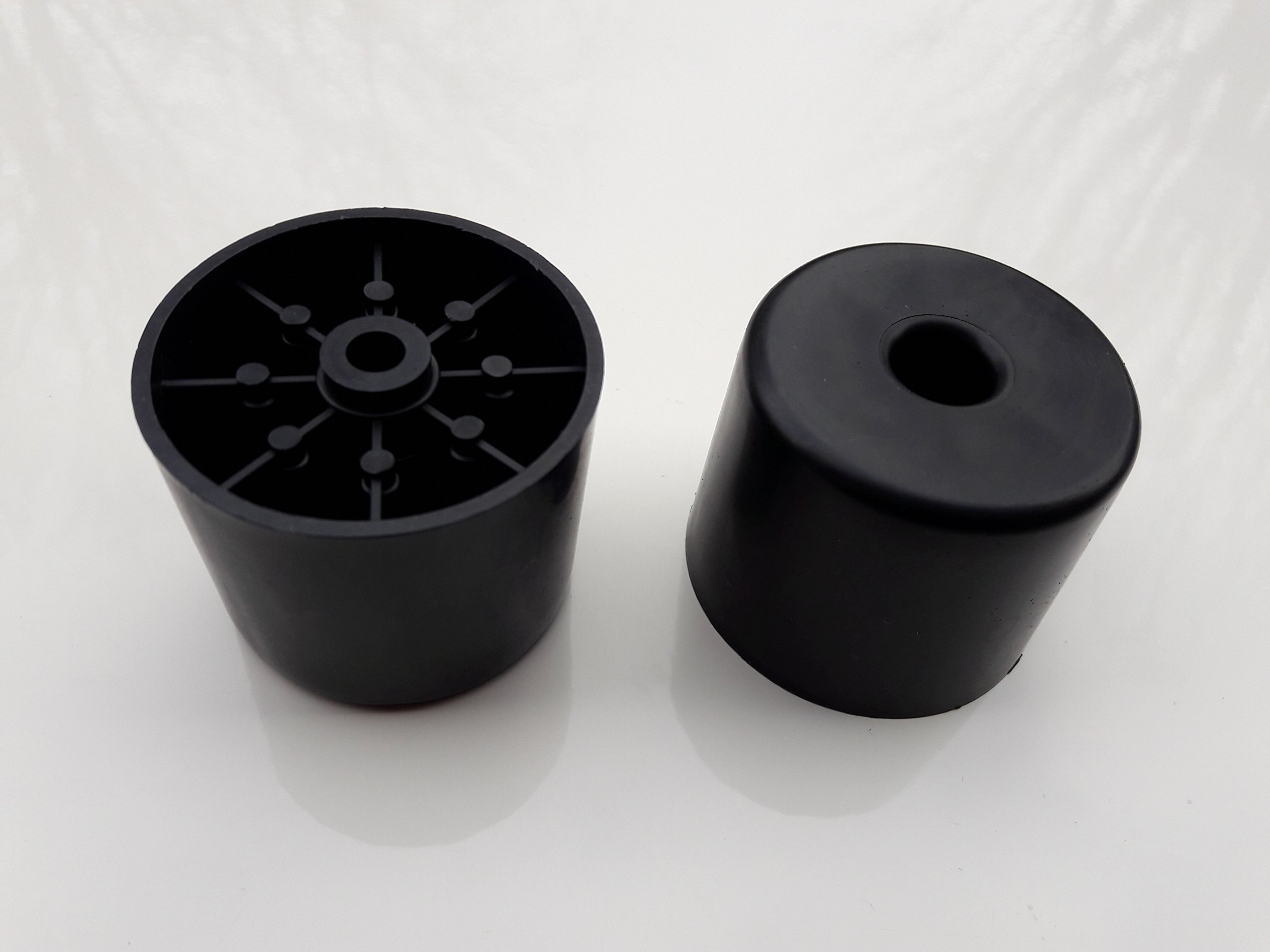 100 Stück Möbelfuß rund Ø50mm, Höhe 40mm, stabile Ausführung