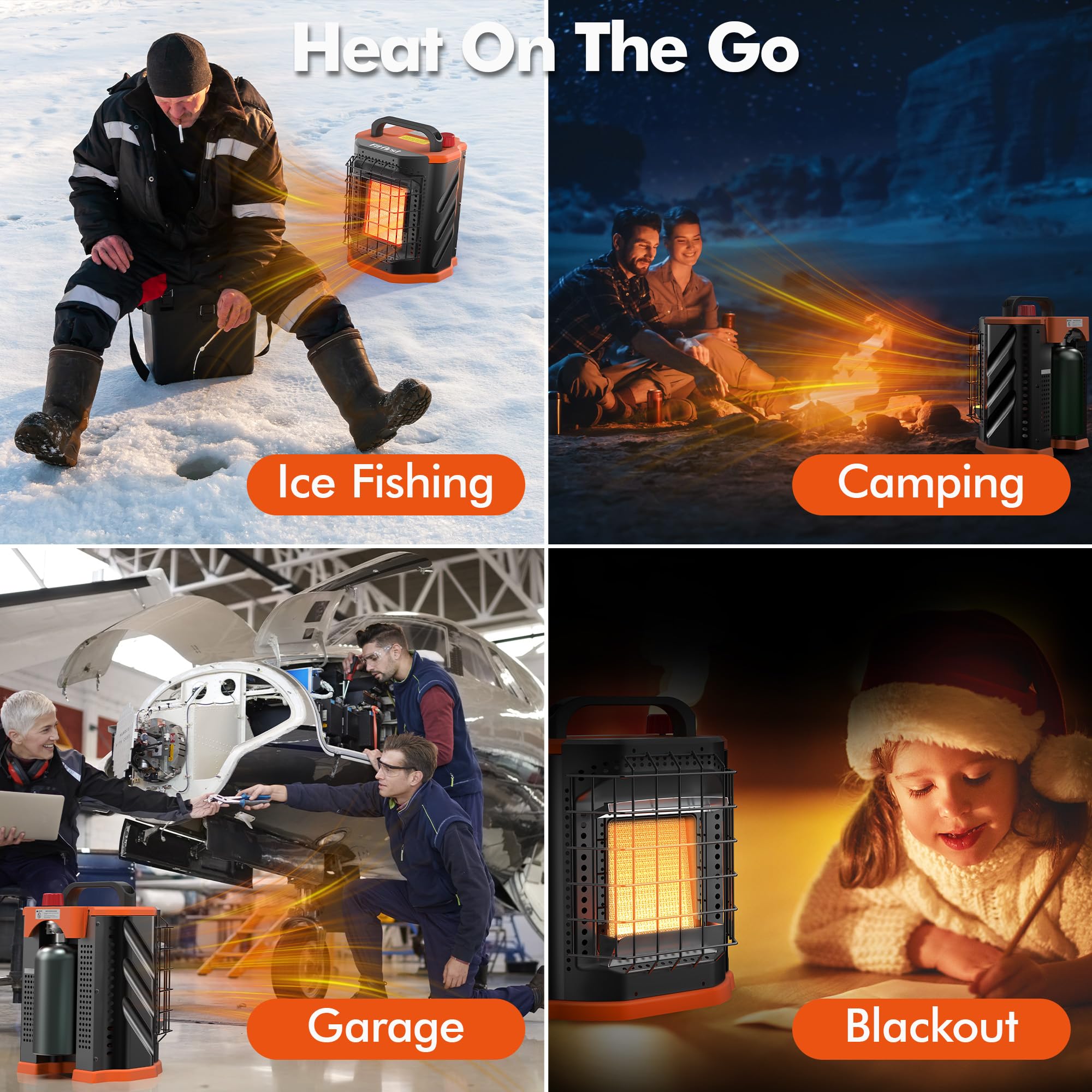 Fitfirst Portable Propane Heater - Outdoor Camping Heater -8
