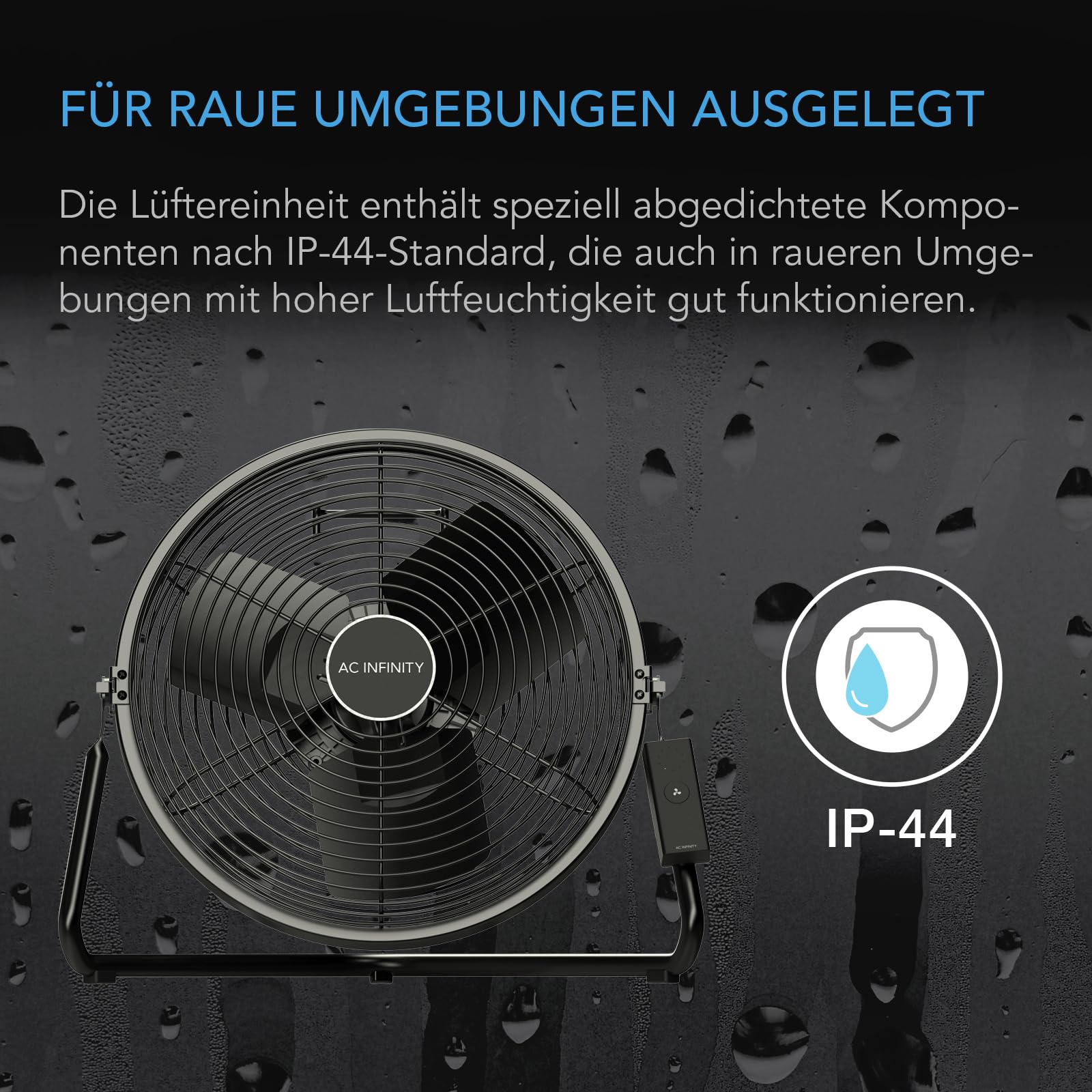 AC Infinity CLOUDLIFT S14 Industrieller Wandventilator 350 mm EC-Motor 10-Stufen-Drehzahlregler