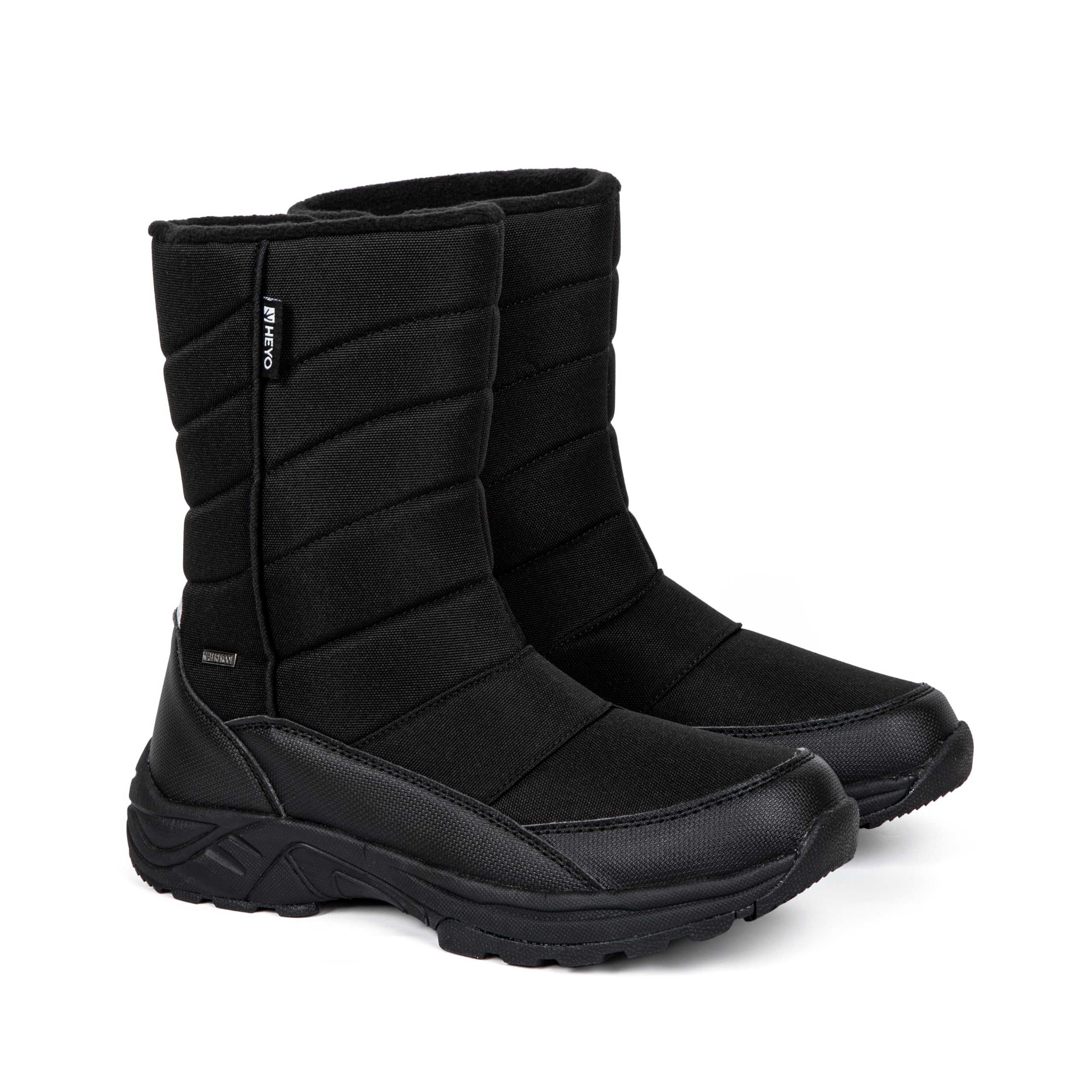 HEYO Stivali da neve da uomo, caldi, invernali, da trekking, imbottiti, impermeabili, con chiusura lampo