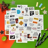 Vista 5 de BulbaCraft 100 calcomanías divertidas de trabajo para adultos, calcomanías para el trabajo de adultos, calcomanías para adultos, calcomanías