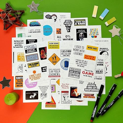 Miniatura 5 de BulbaCraft 100 calcomanías divertidas de trabajo para adultos, calcomanías para el trabajo de adultos, calcomanías para adultos, calcomanías de