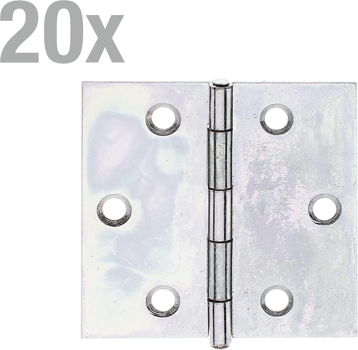 Hinge Rectangular 51 x 51 mm / 20 Stk. Oberflaeche: galvanisch gelb verzinkt