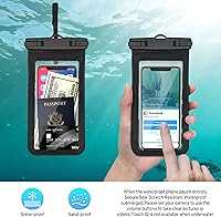 Vista 6 de Bolsa impermeable para teléfono, funda impermeable para iPhone 15 14 13 12 Pro Max XS Samsung, IPX8 bolsa seca para teléfono celular Beach