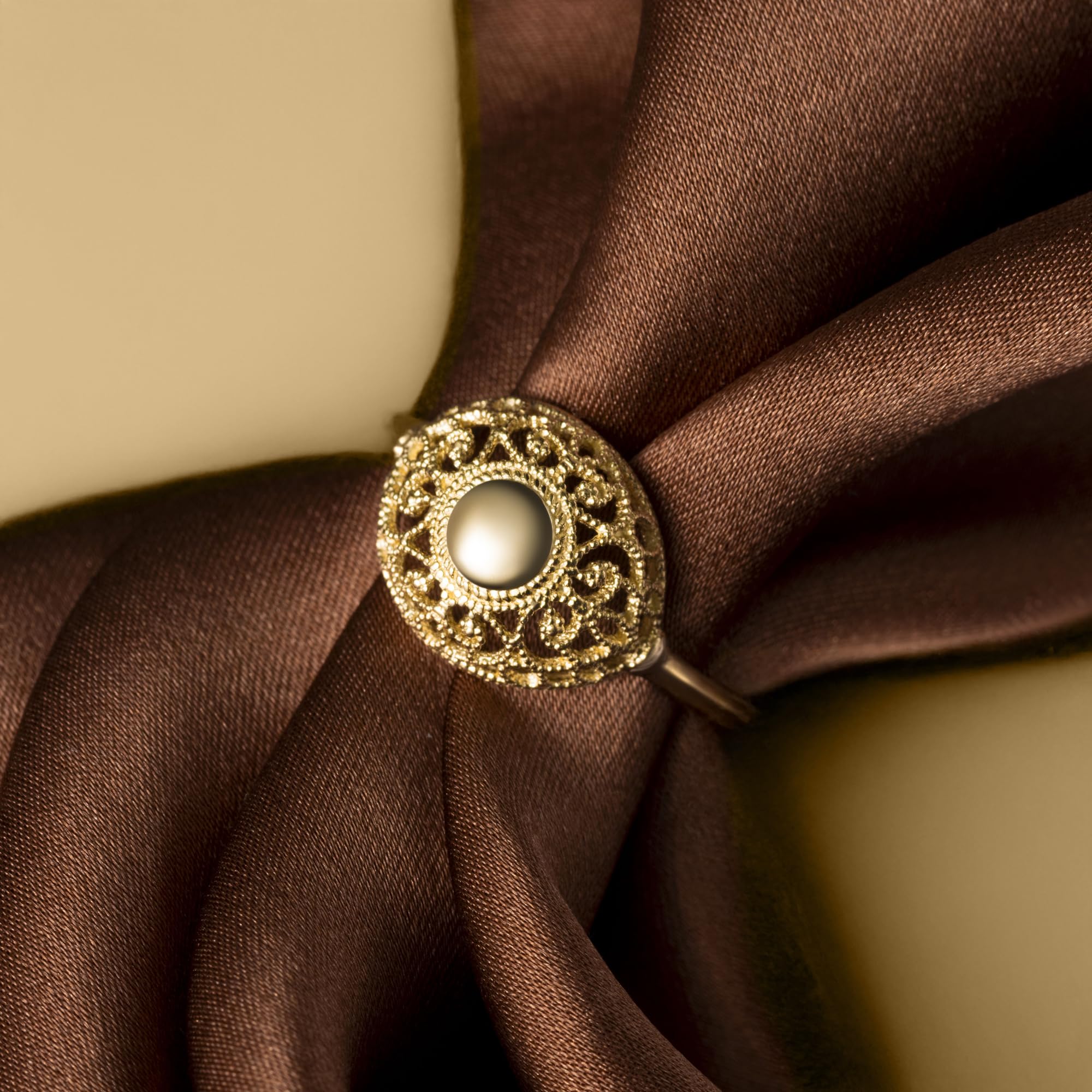 Amberta Anello in Oro 14 Carati per Donna a Filigrana | Anelli Vintage Donna in Oro Giallo 14K 585 | Gioiello Stile Etnico Made in Italy