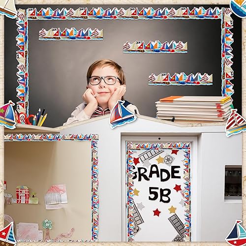 Vista 41 de Spiareal Tablero de anuncios con borde de muñeco de nieve de 68.9 pies, borde de flores, playa, sol, eucalipto, bandera de pata, sombrero de globo