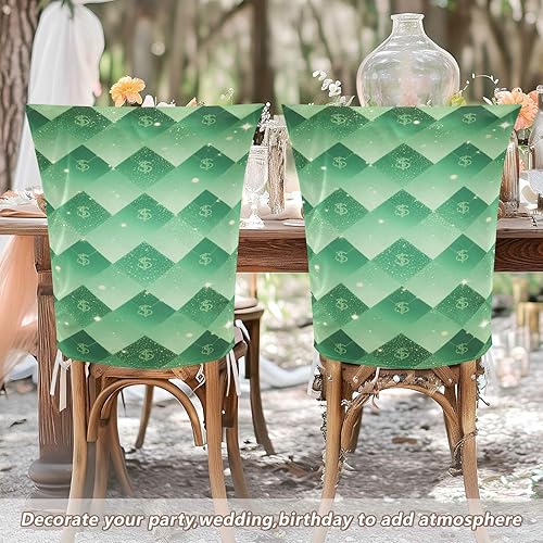 Miniatura 5 de Dark Green Dollar Dorm Desk Chair Cover Anti-Dust for Dining Room Set of 2 decoración Cover for Chairs Dining Room protectores de sillas para comedor
