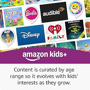 Amazon Echo Dot Kids (newest model) - Designed for kids, with Alexa+ Early Access, parental controls, Includes 1 Year of Amazon Kids+, Rainbow Swirl