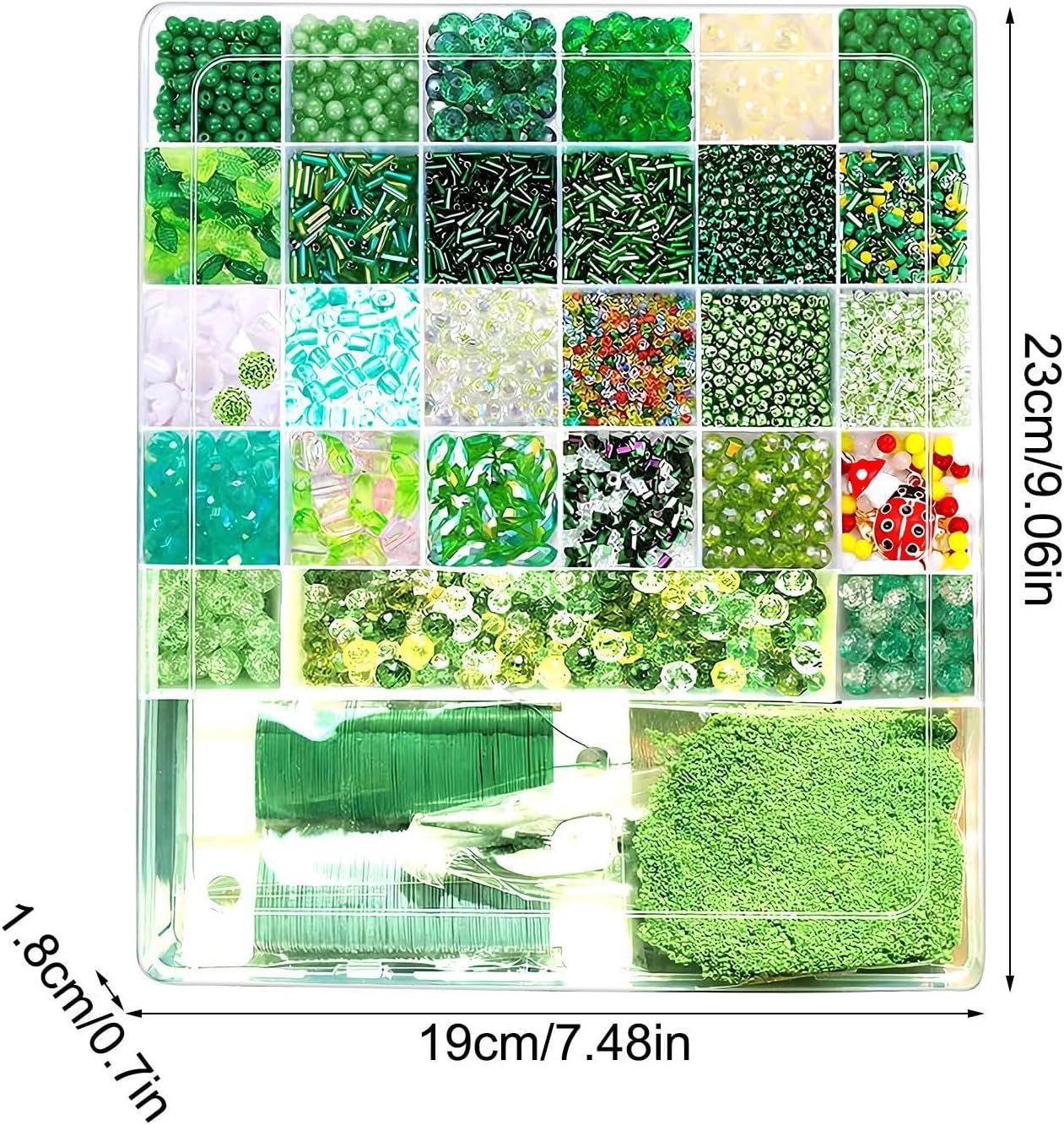 Beaded Plant Kit, Handmade Crafting Set with DIY Green Beading Design