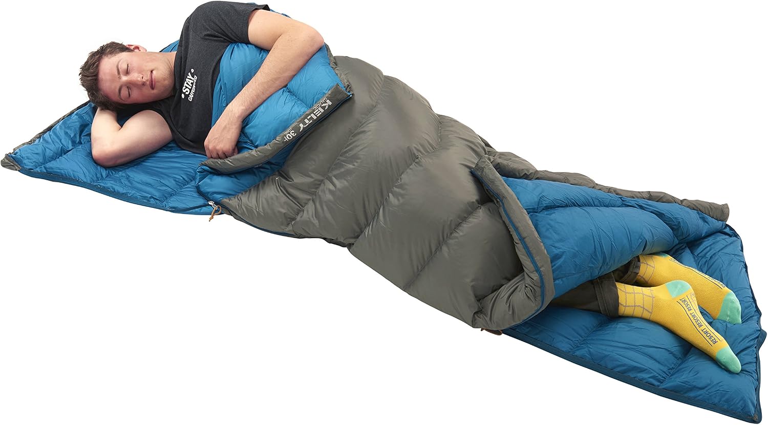 Kelty Galactic Down 30 Deg 600 Fill DriDown Backpacking and Camping Sleeping Bag for Men & Women