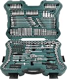 Mannesmann M98430 - Custodia con chiavi a bussola e altri strumenti (215 pezzi, dimensioni: 12x36x51 cm) - 1