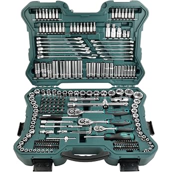 Br&uuml;der Mannesmann M98430 Socket Spanner Set 0.6 cm + 0.95 cm + 1.27 cm, Drive 215-Pieces