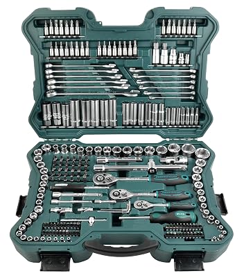 Brüder Mannesmann Jeu de clés à douille M98430 métrique 1/4 (6.3 mm), 3/8 (10 mm), 1/2 (12.5 mm) 215 pièces