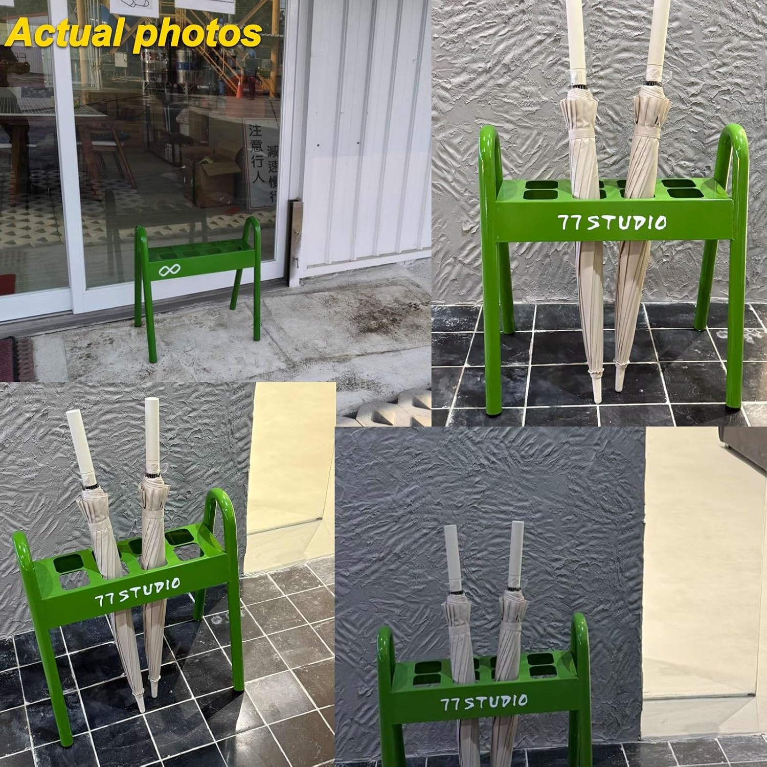 Metal Umbrella Stand for Entryway, Freestanding Umbrellas Rack, Round Canes Walking Stick Storage Bin, Umbrella Holder Organizer for Home Commercial