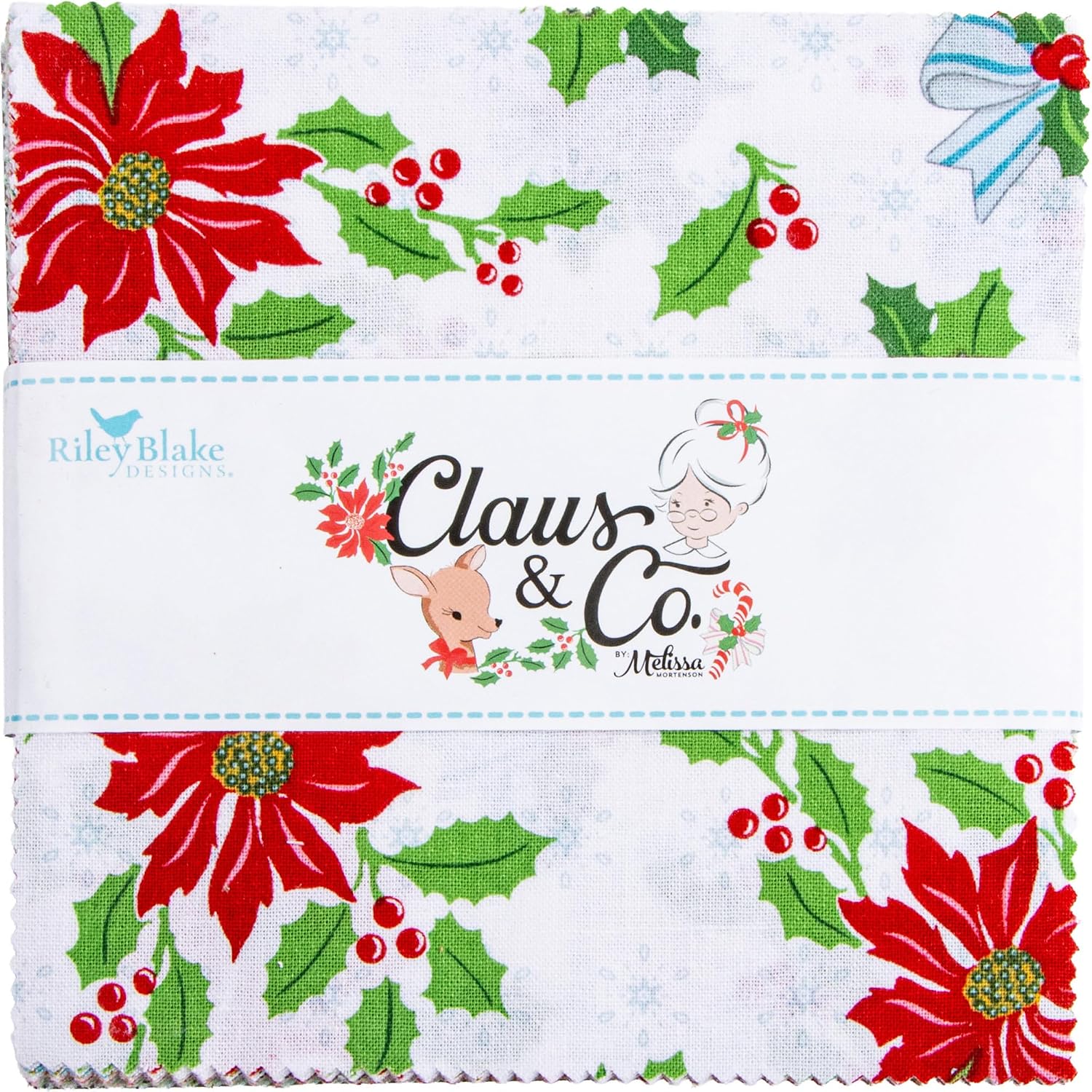 Melissa Mortenson Claus & Co. 5" Stacker 42 5-inch Squares Charm Pack Riley Blake Designs 5-17740-42