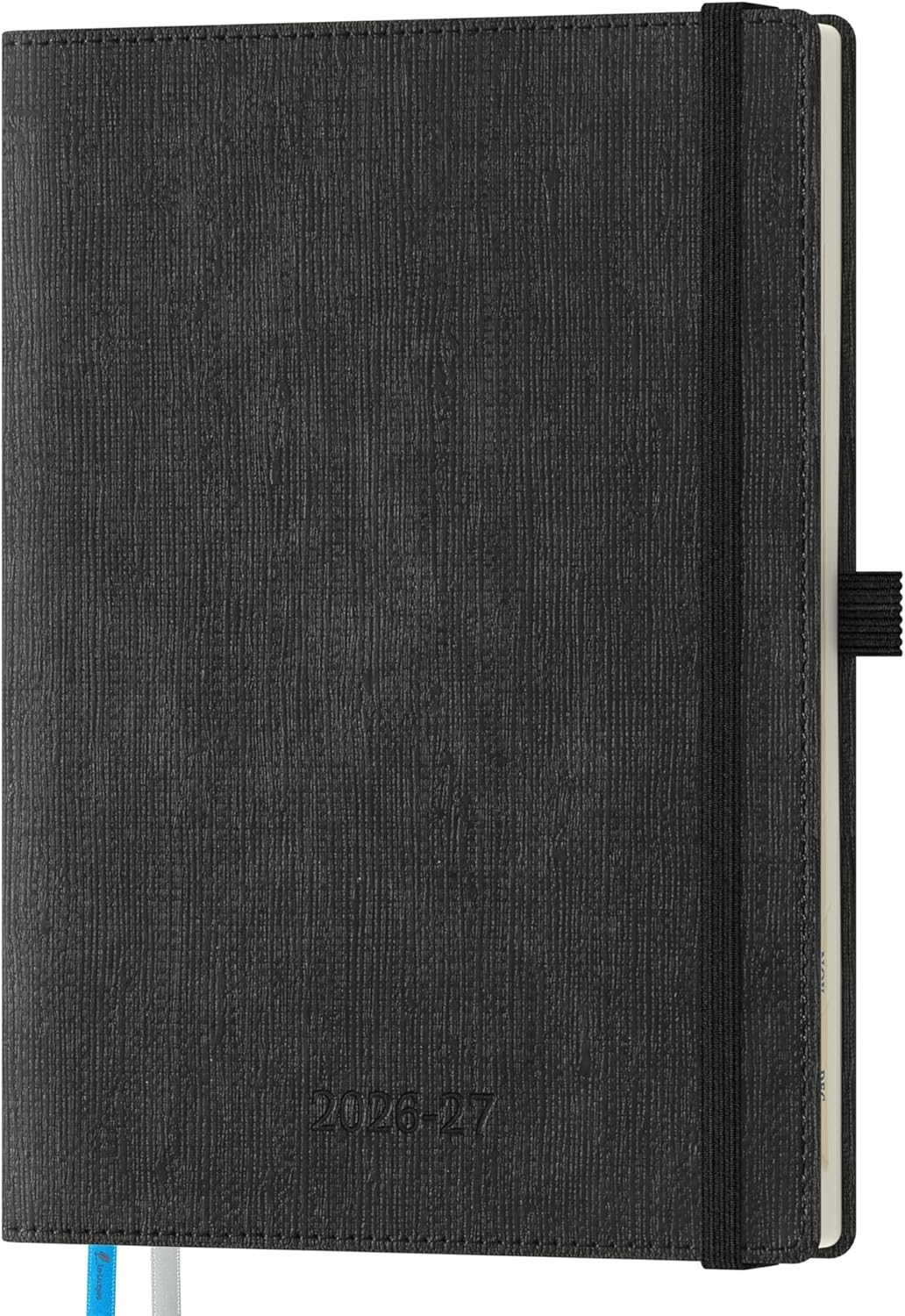 2026-2027 Weekly and Monthly Planner (July 2026–December 2027), 6.5"x8.5", Vertical Layout, 18 Months Agenda with Month Tabs & Pocket, Academic Calendar with Vegan Leather Cover, Black
