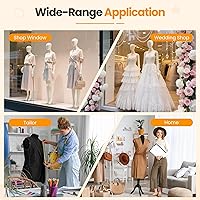 Vista 5 de ZENY Maniquí femenino de cuerpo completo, maniquí de forma de vestido de torso, soporte desmontable, modelo de vestido ajustable de 69 pulgadas