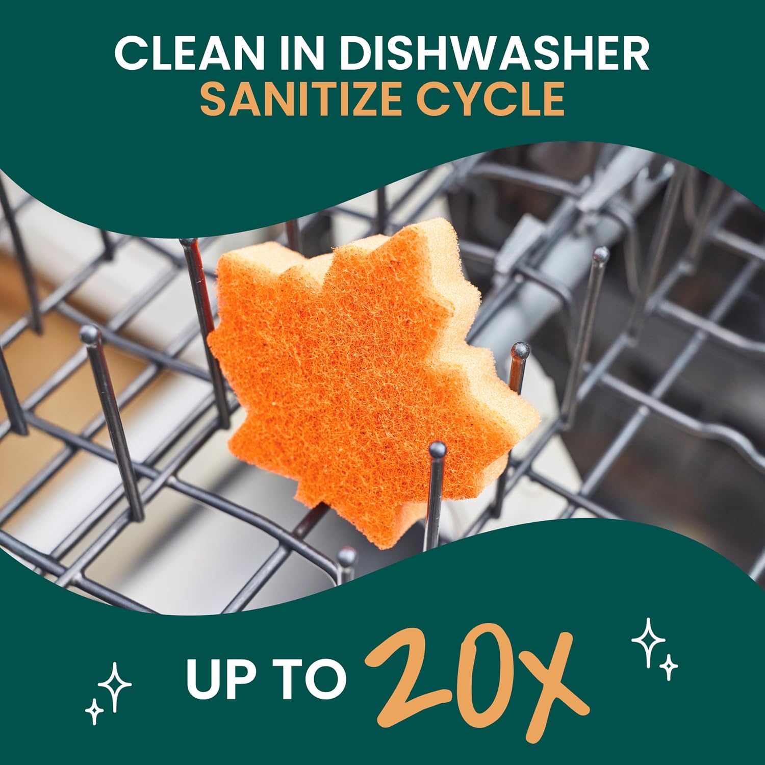 Scotch-Brite Leafy Clean Scrub Sponge, 1 Pack