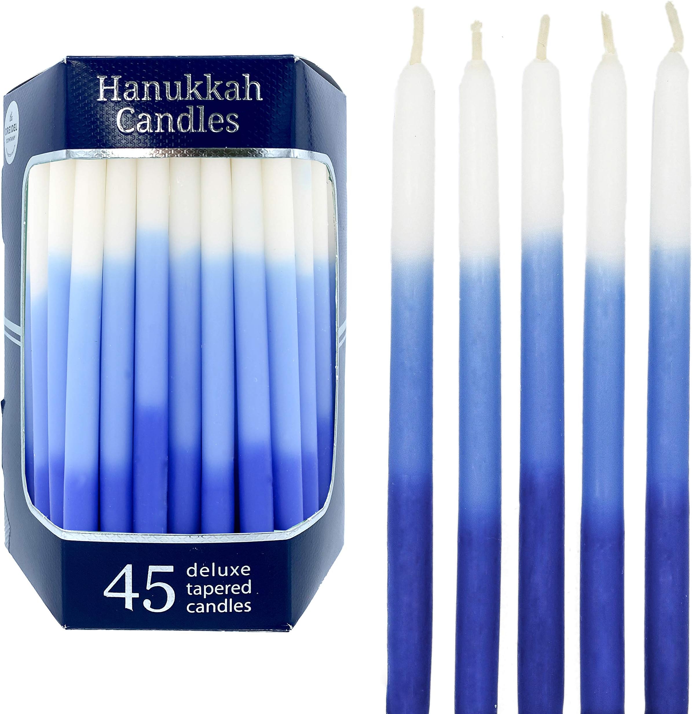 The Dreidel CompanyThe Dreidel Company Deluxe Tapered Hanukkah Menorah Candles for All 8 Nights of Chanukah (Muted Rainbow)