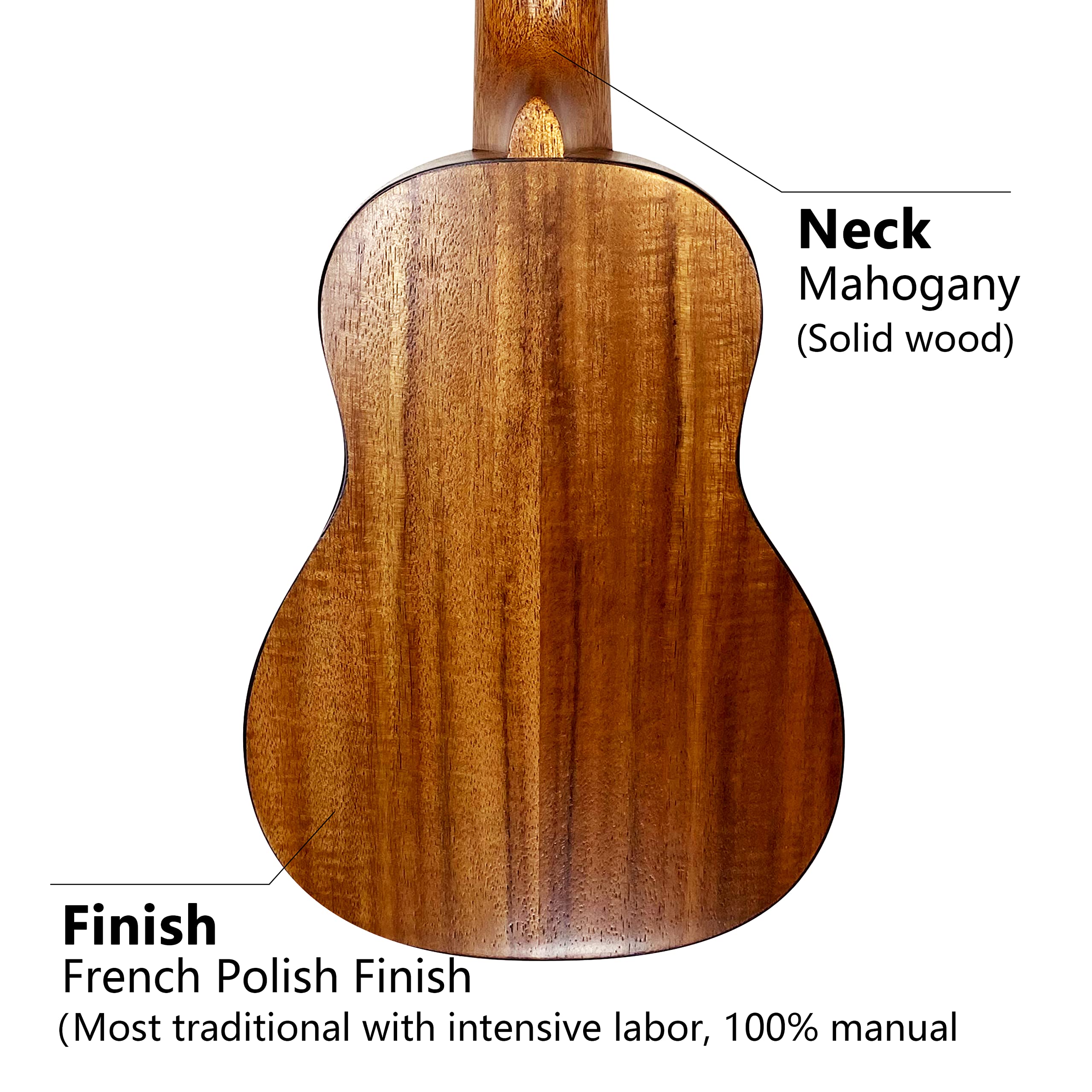 All Solid Koa Acacia Soprano 21inch Hawaiian Traditional Classic, Free Gig Bag/Box and Shipping - Image 5