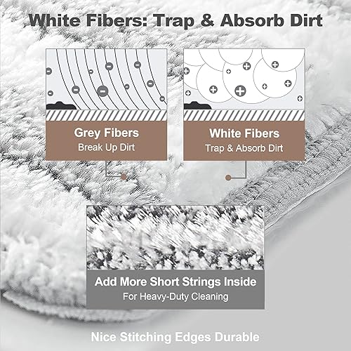 Miniatura 4 de JOYMOOP Almohadillas planas, almohadillas de limpieza de fregona de microfibra, almohadillas lavables, almohadillas de repuesto para juego de