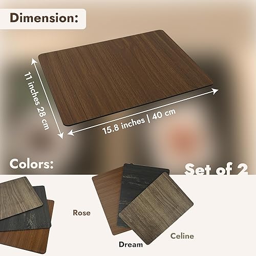 Miniatura 2 de Celine - Juego de 2 bandejas de madera para sofá, bandeja para reposabrazos para sofá, plegable, flexible, con 15.8 x 11 pulgadas, aperitivos,