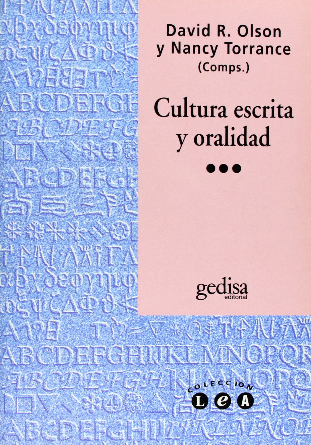 Cultura escrita y oralidad (SIN COLECCION)