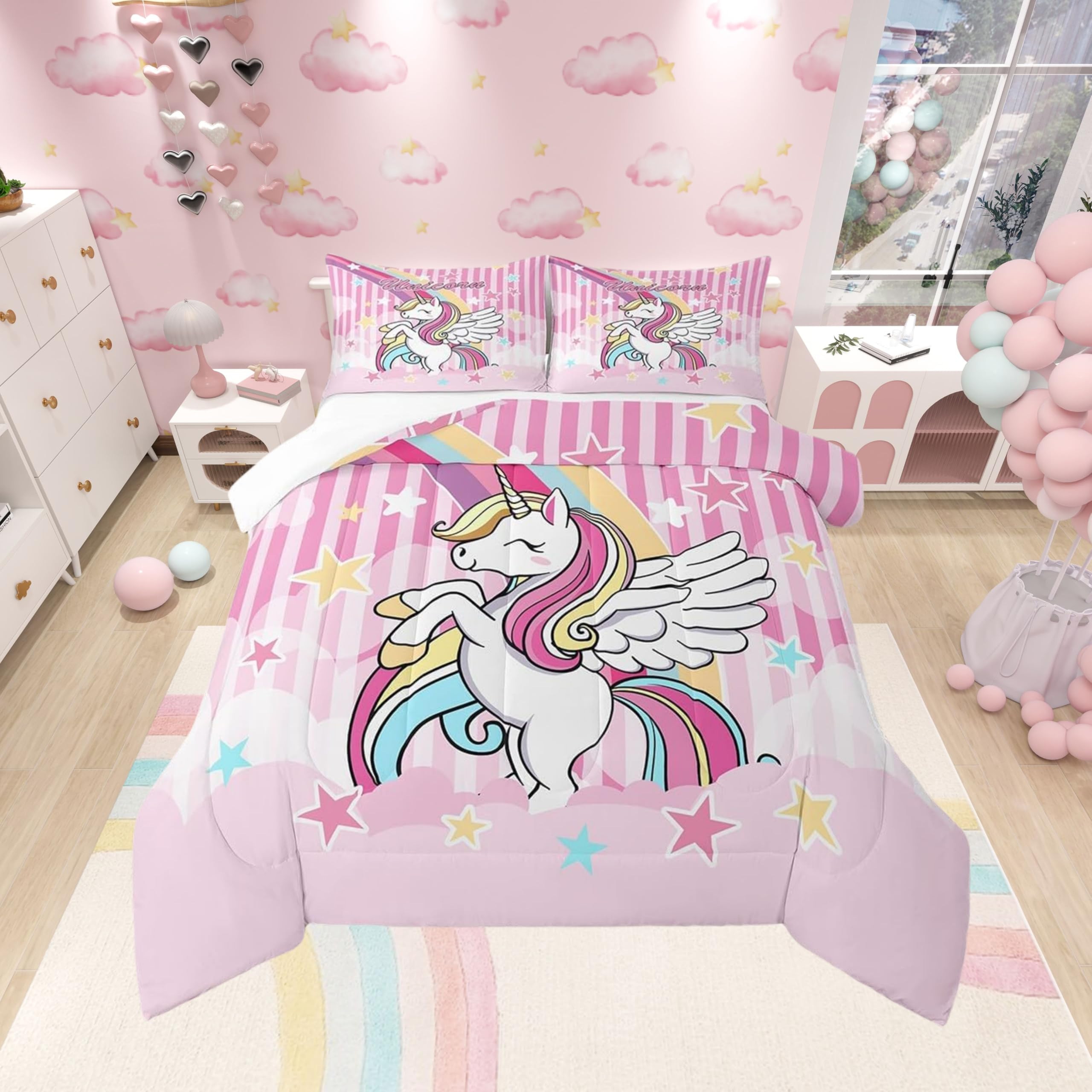 Cute Castle Fairy Comforter Set - Pink Bow Bedding -21 Cute Castle Fairy Comforter Set - Pink Bow Bedding -21