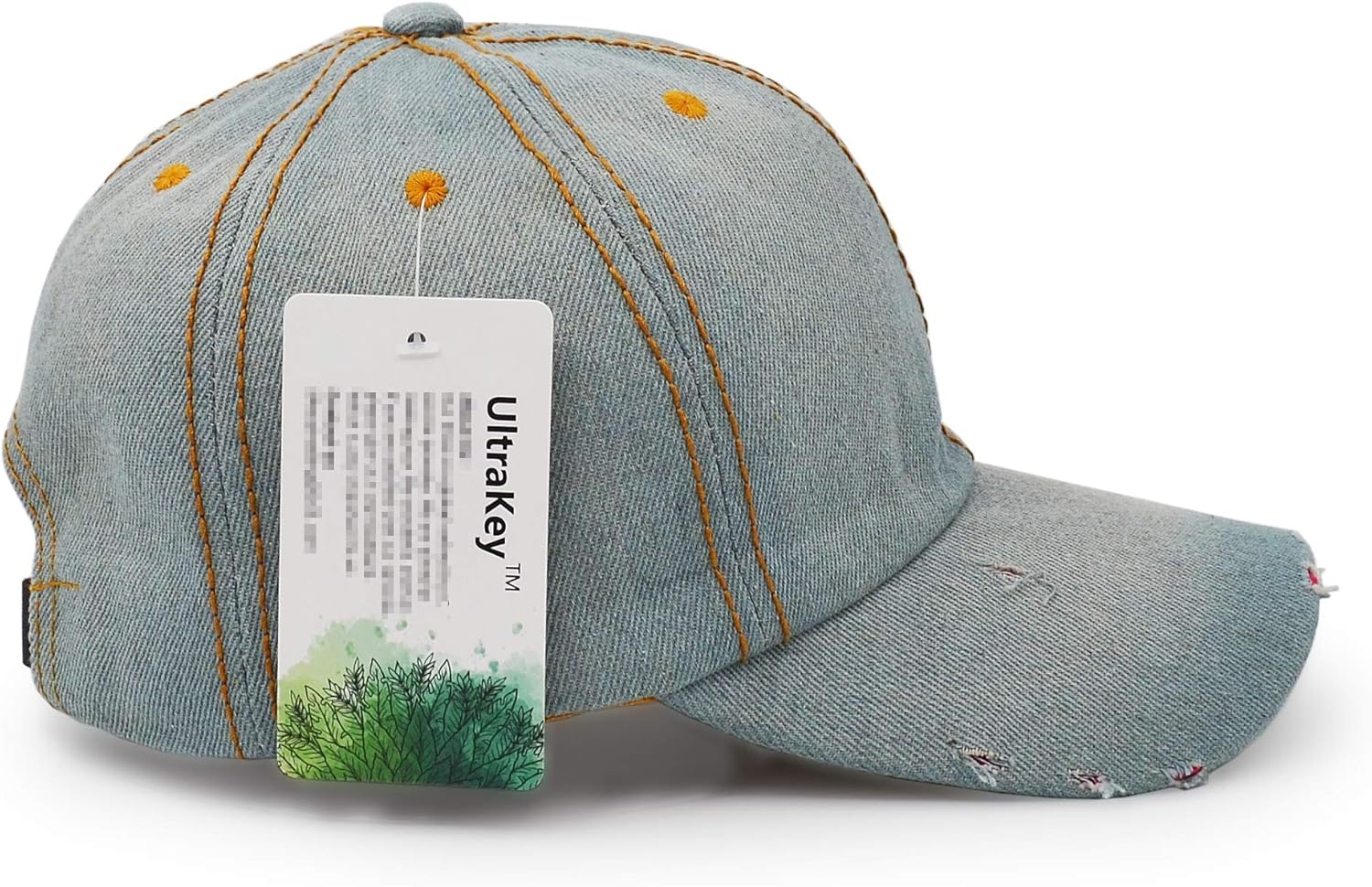 Denim Baseball Cap, Unisex Sport Hat Casual Women Men Sun Hat Outdoor Cowboy Cap Dilapidated Design - Image 6