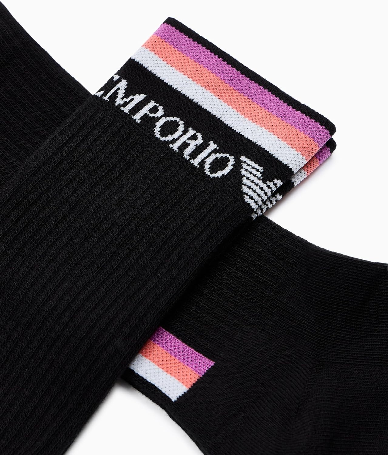 Emporio Armani Women's 2 Pack Logo Short Crew Socks