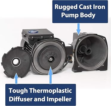 Superior Pump 94525 1/2 Hp Shallow Well Jet Pump -with24L Tank , Black