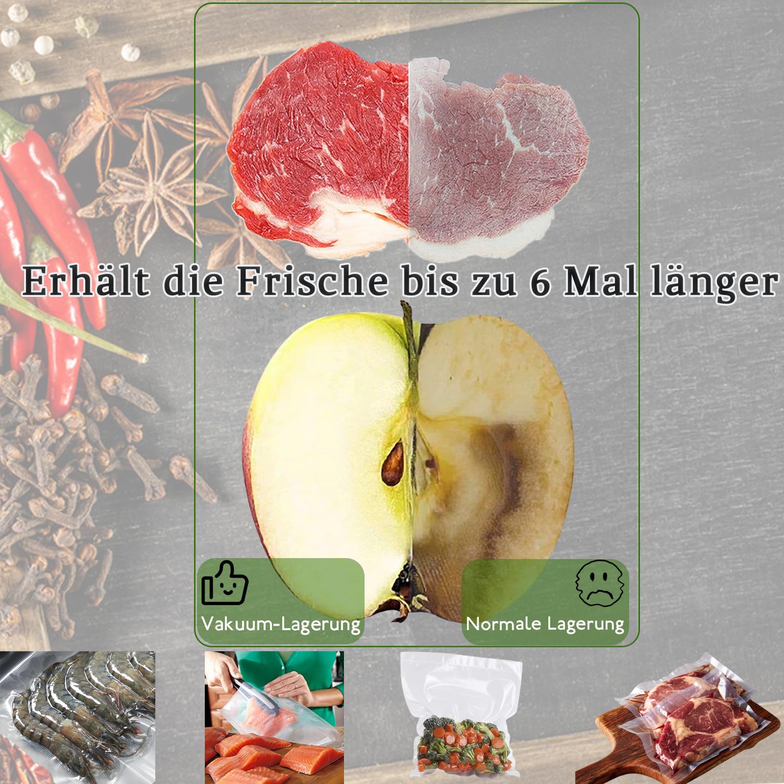 Sacchetti Sottovuoto Alimenti 6 Rotoli - Goffrati Senza BPA, Per Conservazione E Sous Vide - Foto 9