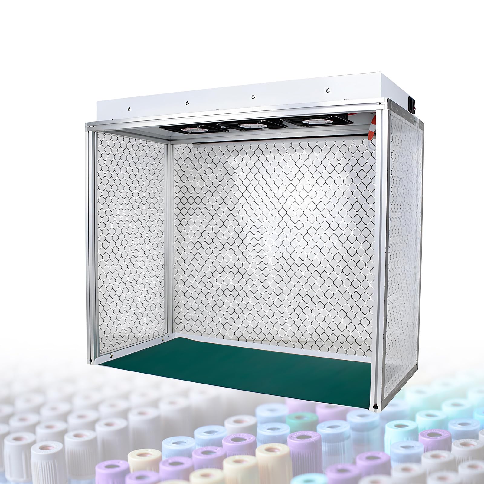 BANGBANGJI Cappa a Flusso laminare Verticale compatta, banco di Lavoro Air Flow Clean con filtrazione dell'Aria HEPA, Design Portatile per Ambienti di Officina e Laboratorio