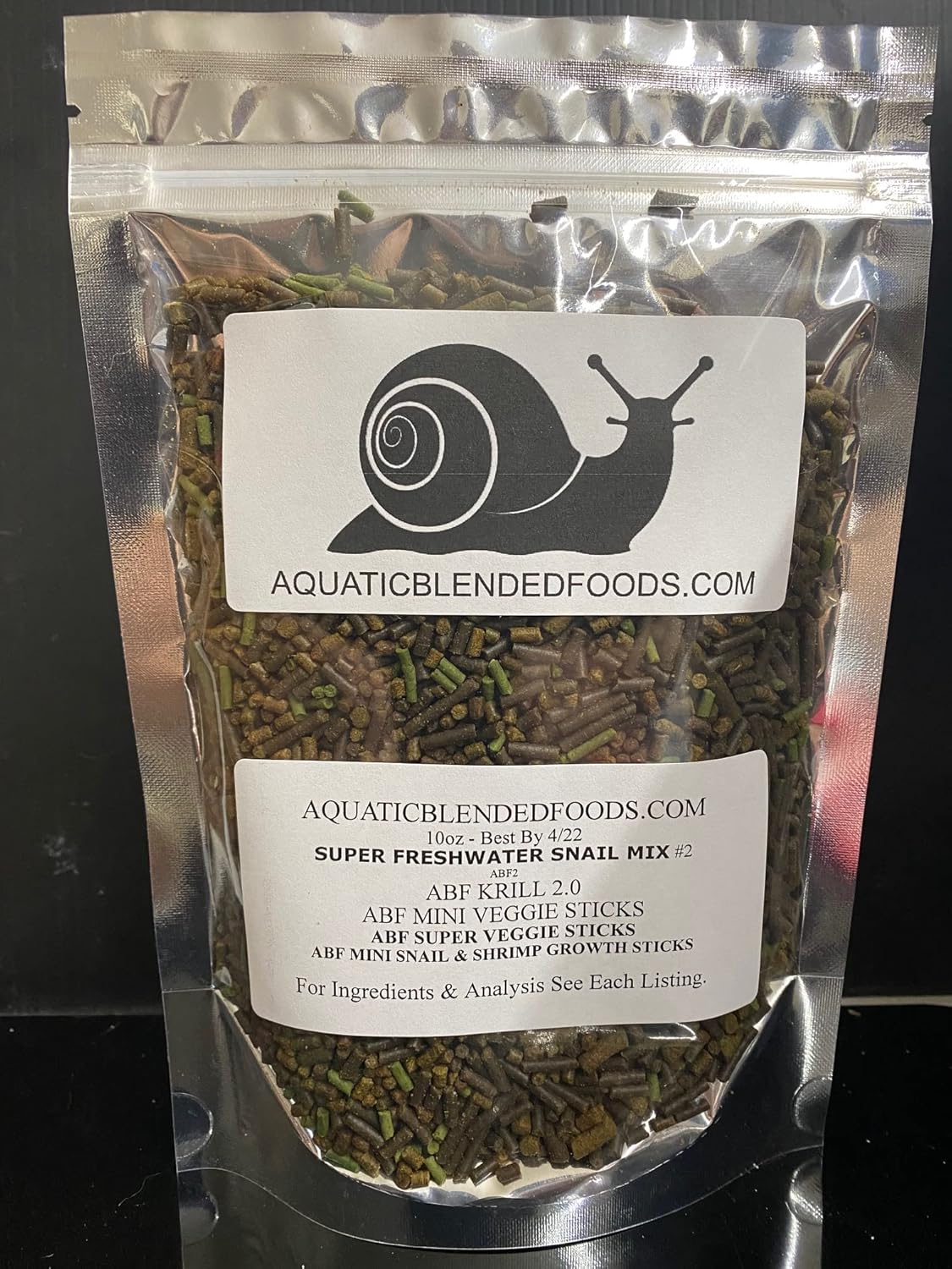 Aquaticblendedfoods ABF Aquatic Freshwater Snail Food Mix