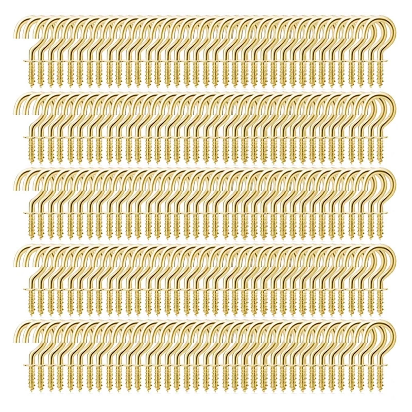 Bszcxbvmp Onecolor Metal Ceiling Hooks， Cup Hooks Screw Multicolor 50-500Pcs Wall Ceiling Mount Hanging Plant Holder(,100Pcs)
