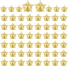 Kenning 60 Pcs Christmas Star Badge Lapel Pins Christmas Star Pins for Backpacks Badge Accessories Gifts Costume Decoration