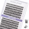 Lash Clusters 144 Pcs Individual Lashes DIY Lash Extensions 10-16mm Length Reusable Soft Natural False Eyelashes Thin Band Eyelash Extensions for Makeup at Home - OP01