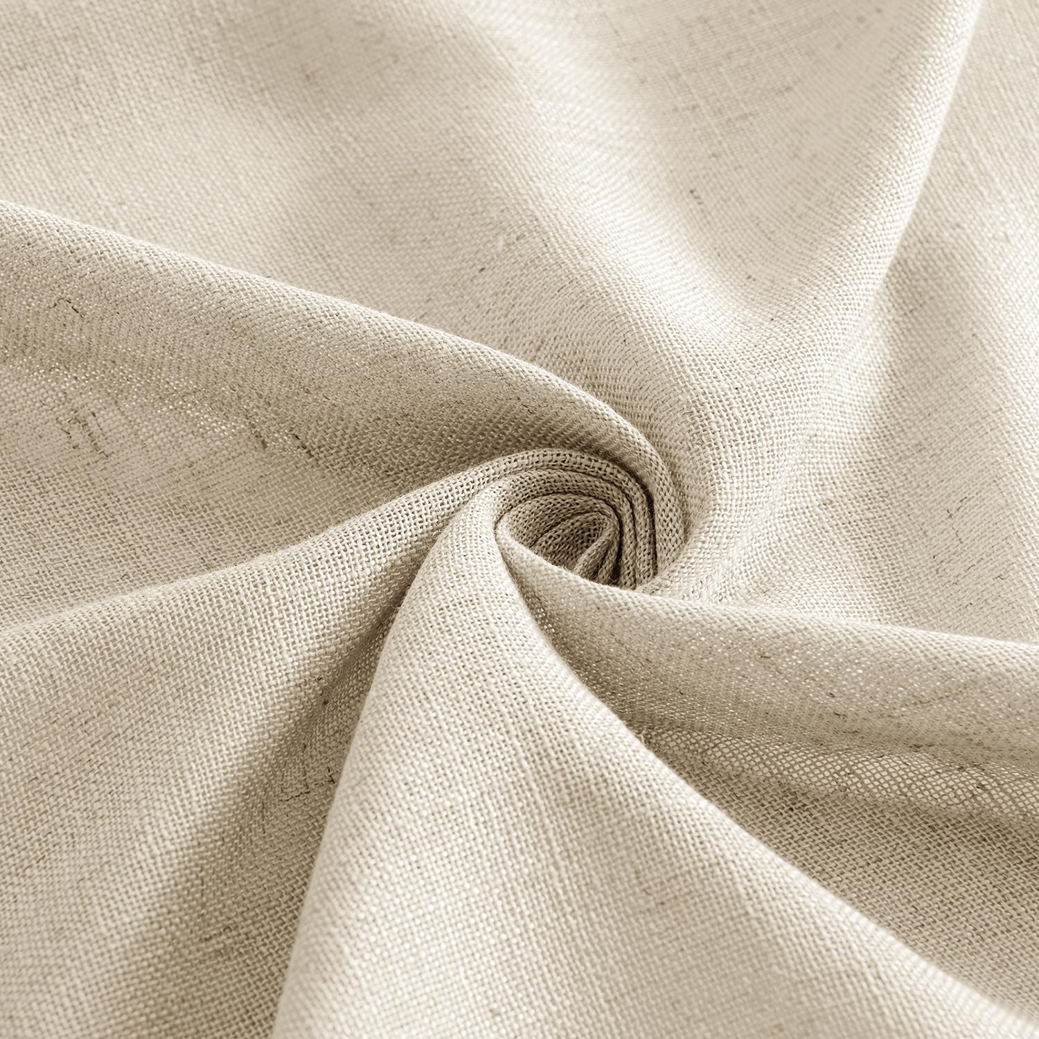 MIULEE Brown Linen Curtains 84 Inch Length for Bedroom Living Room, Soft Thick Linen Textured Window Drapes Semi Sheer Light Filtering Back Tab Rod Pocket Burlap Look Farmhouse Decor, 2 Panels: 52"W x 96"L (Pack of 2) Linen